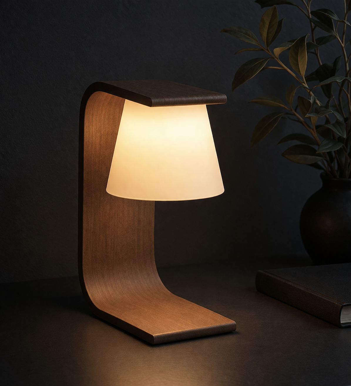 GlowWood Table Lamp
